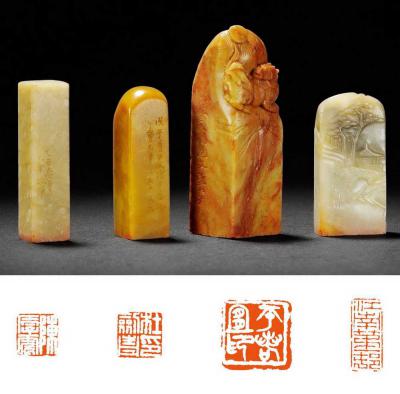 童大年刻青田石杜剑青自用印等章四方