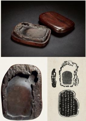 清·随形山石纹端砚