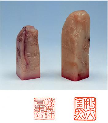 乔大壮、曾绍杰刻寿山石潘伯鹰用印二方