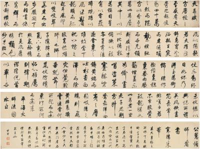 董其昌（款）（1555～1636）   行书 临米芾天马赋